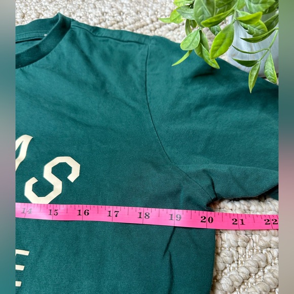 Adidas Men's Dark Green Tee with Gold Accents - Picture 3 of 3